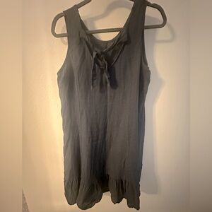 Navy linen dress made in Italy